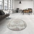 thumbnail image 3 of Ahgly Company Tapis d'Intérieur Carré Traditionnel Gris Persan, 8' Carré, 3 of 6