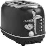 Choix du chef TTCC2SMB13 Gourmezza 2-Slice Grille-pain, Matte Black