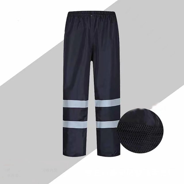 XZNGL Unisex Reflective Rain Pants With Waterproof Fabric For Warmth Wear Resistance Breathability Cycling Rain Pants