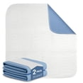 thumbnail image 1 of Hitime Heavy Absorbency Quilted Waterproof Underpads for Bedwetting Incontinence 4-Layer Washable Pads Size 34"x36" 2 Pack, 1 of 11