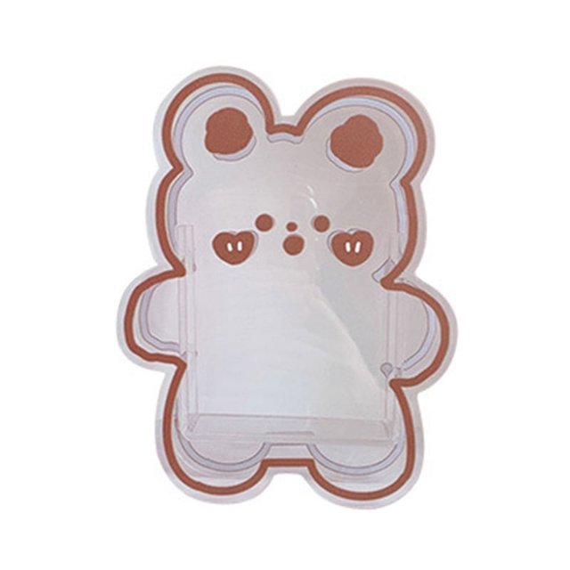 Transparent Pen Container Multifunctional Cute Cartoon Acrylic Makeup Brush Storage Case for Office Desk Makeup Table