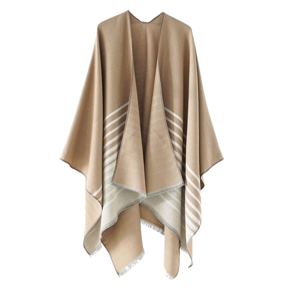 Bzdzmqm Châle Uni pour Femme à Moins de 10, Col Chaud, Pompon, Cape Tricotée Unie et Châles, Kaki, Taille Unique