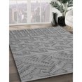 thumbnail image 3 of Ahgly Tapis Rond Lavable en Machine Intérieur Transitionnel Gris Fumé, 4 Pieds Rond, 3 of 7