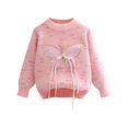 thumbnail image 1 of Toddler Baby Girl Sweater Round Neck Long Sleeve Cartoon Printed Knitted Pullover Tops Fall Winter Sweatshirt Pink, 1 of 4