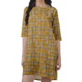 thumbnail image 4 of Moomaya Robe T-Shirt Courte Droite en Georgette Mousse pour Femmes Vêtements Grande Taille, 4 of 4