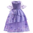 thumbnail image 3 of HAWEE Robe Isabela Assortie au Costume Encanto Robe Florale Déguisement Cosplay Tenue de Fête Chic Longue Robe Maxi pour Filles, 3 of 7