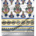 thumbnail image 2 of Soimoi Velvet Fabric Stripe,Leaves & Floral Panel Decor Fabric Printed Yard 58 Inch Wide, 2 of 2