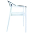 thumbnail image 4 of Compamia Carmen Patio Dining Chair with White Seat in Clear, 4 of 10