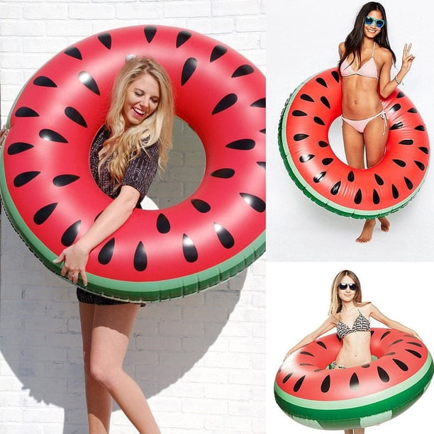 Veemoon – Bouée Géante Rayée 66 Cm – Gonflable – Piscine, Plage, Fête – Orange – Classique – Dégonflable, Facile à Ranger – Pour Enfants Et Ados