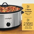 thumbnail image 3 of Mijoteuse Crock-Pot avec réchauffeur petit, 7,6 L, acier inoxydable, 3 of 9