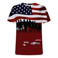 thumbnail image 3 of Mefallenssiah T-Shirt à Manches Courtes pour Homme Homme Décontracté Col Rond Populaire Impression Drapeau Numérique 3D Chandail Entraînement Physique Sport Manches Courtes T-Shirt Blouse Blanc, 3 of 4