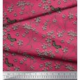 thumbnail image 2 of Soimoi Poly Georgette Fabric Insect,Leaves & Flower Floral Print Fabric by Yard 52 Inch Wide, 2 of 2