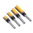 thumbnail image 1 of Loewten 4Pcs Trim Charnière Routeur Bit Rond Argent Jaune 1/4 Po Tige Flush Garnitures Tenon Cutter, Garniture Charnière Routeur Bit, Fibre de Bois Garniture Charnière Routeur, 1 of 8