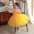 thumbnail image 4 of EGNMCR Robes de Soirée pour Femmes, Robes Formelles pour Femmes, Robes de Cocktail pour Femmes Robe Fille Robe Tout-Petit Filles Tulle Broderie Strass Nœud Robe de Fête d'Anniversaire Longues Robes Robe Fille, 4 of 9