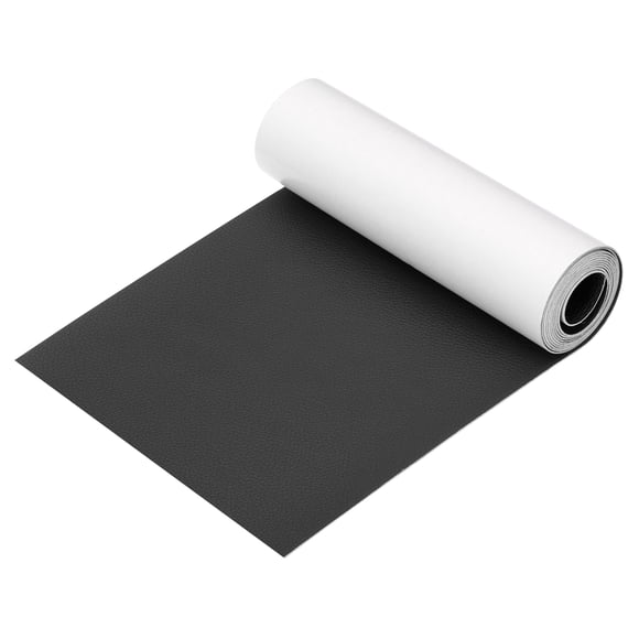 Uxcell Leather Patches Tape for Furniture, 6.3 x 61 inch Self Adhesive Vinyl Leather Repair Kit, Black