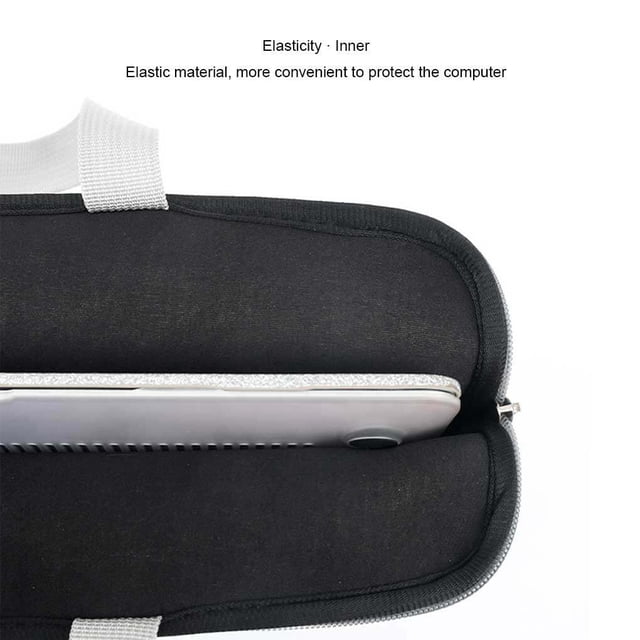 Housse d'Ordinateur Portable Imperméable, Étui d'Ordinateur Portable, Sac Pochette de Transport, Pochette Protectrice Réutilisable, Compartiments, Rangement d'Affaires, Bleu, 15,6 Po