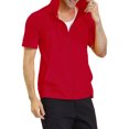 thumbnail image 4 of Unique Bargains Men's Hoodies Solid Color Zip up Short Sleeve Jacket, 4 of 6