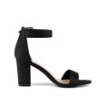thumbnail image 3 of BLISSFUL STEP Woman's Sandals Block Heels Ankle Strap Open Toe Sandals Black 10, 3 of 6