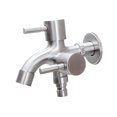thumbnail image 2 of veasfak Washing Machine Faucet Double Spout Double Handle Sink Water Tap Replacement Round and Pointed, 2 of 9