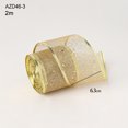 thumbnail image 1 of TIMIFIS Christmas Ribbon Wired Gold Christmas Tree Ribbon Glitter Christmas Wired Ribbons for Tree, Crafts,Gift Wrapping, Wreaths, Garland, Home Decor(2m), 1 of 4