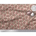 thumbnail image 3 of Soimoi Silk Fabric Leaves & Floral Block Fabric Prints by Yard 42 Inch Wide, 3 of 3