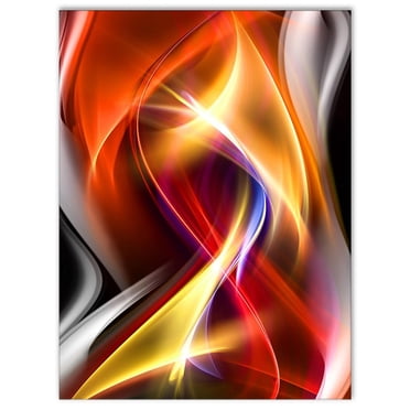 Designart Ornement Gris Art mural sur toile