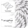 thumbnail image 3 of Unique Bargains 1/2Inch x 15Feet Natural Twisted Cotton Rope 3 Strand Tug of War Rope with Sealing Tape Grey White, 3 of 6