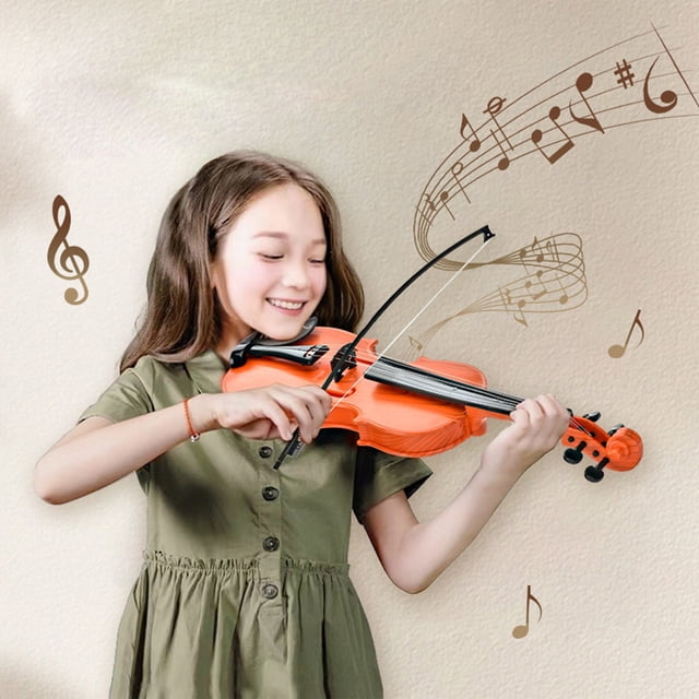 B Kids Simulation Violin Toy Playable Musical Instrument Beginner Violin With Bow Educational Music Toy 5.91 X 2.76 Inches 1.38 Lb