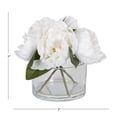 thumbnail image 4 of DesignOvation 7"H Tabletop Artificial Peonies in Glass Vase, 4 of 8