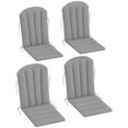 thumbnail image 1 of Outsunny 4PCS Adirondack Chair Cushion, Patio Chair Cushions, Grey, 1 of 10