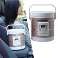 thumbnail image 3 of yuksok 1.6L Electric Rice Cooker for Car Porridge Food Container Heating Lunch Box Gold, 3 of 9