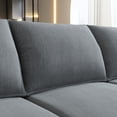 thumbnail image 4 of HONBAY Modern Fabric Middle Module for Modular Sofa Customizable Sectional Sofa, Bluish Grey, 4 of 5