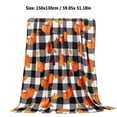 thumbnail image 3 of Yhmxh Bedding Flannel Blanket Pumpkin Sunflower Pattern Printed Cover Blanket Nap Blanket Travel Portable Quilt Skin-friendly Throw Blanket Machine Washable Microfiber Bed Sheet Set, 3 of 6