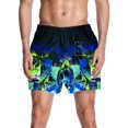thumbnail image 4 of AMERTEER Man Shorts Loose Plus Size Polyester Flat Corner Printed Beach Shorts for Spa, 4 of 10