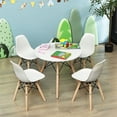 thumbnail image 3 of Costway 4 PCS Kids Chair Set Mid-Century Modern Style Dining Chairs w/ Wood Legs, 3 of 10