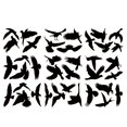 thumbnail image 2 of WHEANG Wall Decor DIY -collision Black Glass Sticker Static Electricity Removable Grille Warnings Wall Sticker, 2 of 4