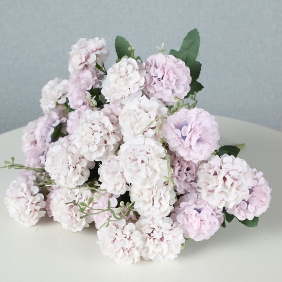 Fleurs Artificielles Décoration d'Entrée de Salon Simulation Bouquet de Fleurs Artificielles Cadeau de la Fête des Mères Hortensia Européen de Haute Qualité 6 Couleurs Décoration Mariage Art Floral