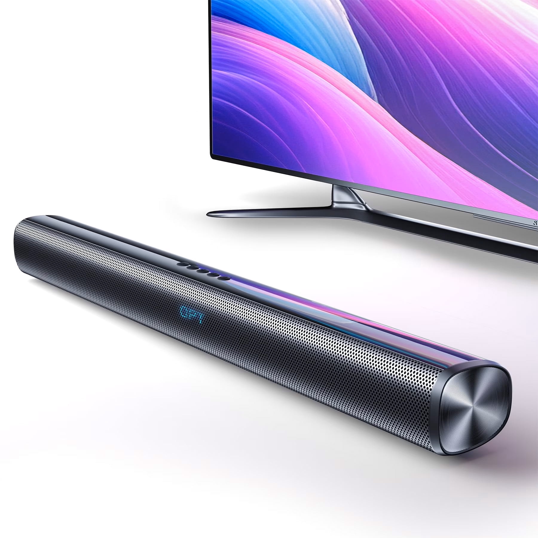 VEATOOL 27 Inch Sound Bar for TV, 60W Soundbar Surround Sound Home Theater System with DSP Dynamic Sound, Work with 4K & HD TVs,COAX& Optical, AUX,Bluetooth,Wireless Streaming,Wall Mountable