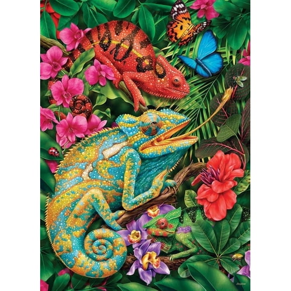 Cobble Hill 1000 Piece Puzzle - Karma Chameleon - Sample Poster Included