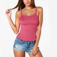 thumbnail image 2 of Yuyuzo Camisoles Grande Taille pour Femmes en Tricot Côtelé Sans Manches Courts Col Rond Coupe Ajustée Doux Couche de Base Camis T-Shirts, 2 of 5