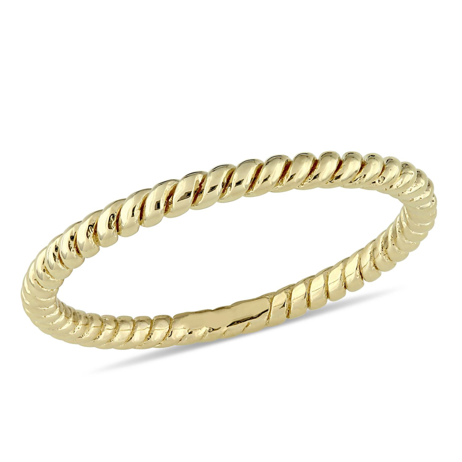 Artesia 14K Yellow Gold Thin Stackable Twist Wedding Band