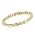 thumbnail image 1 of Artesia 14K Yellow Gold Thin Stackable Twist Wedding Band, 1 of 4