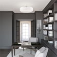thumbnail image 2 of Bowery Hill 9.5" 5-Light Metal & Fabric Semi Flush in Brushed Nickel, 2 of 9