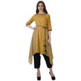 thumbnail image 1 of Moomaya Ensemble Tunique Indienne Haut et Pantalon Manches 3/4 Imprimé Kurta Kurti de Designer pour Femmes, 1 of 6