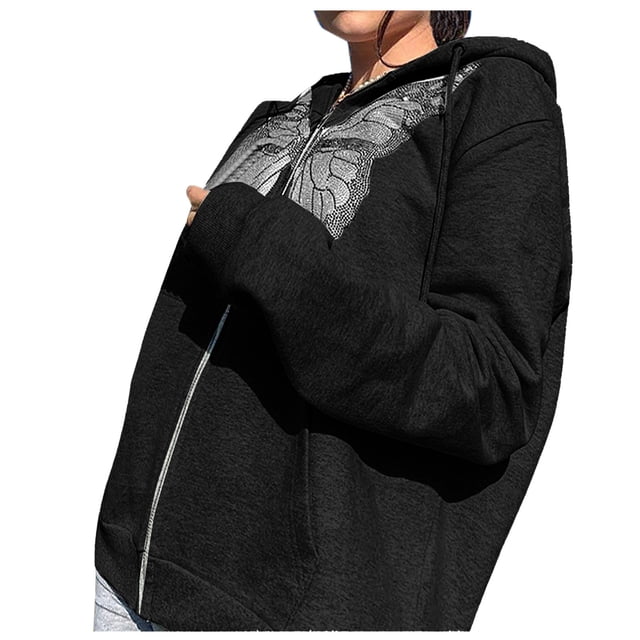 CEHVOM Cardigan à Fermeture Éclair pour Femmes, Mode, Coupe Ample, Imprimé, Liquidation
