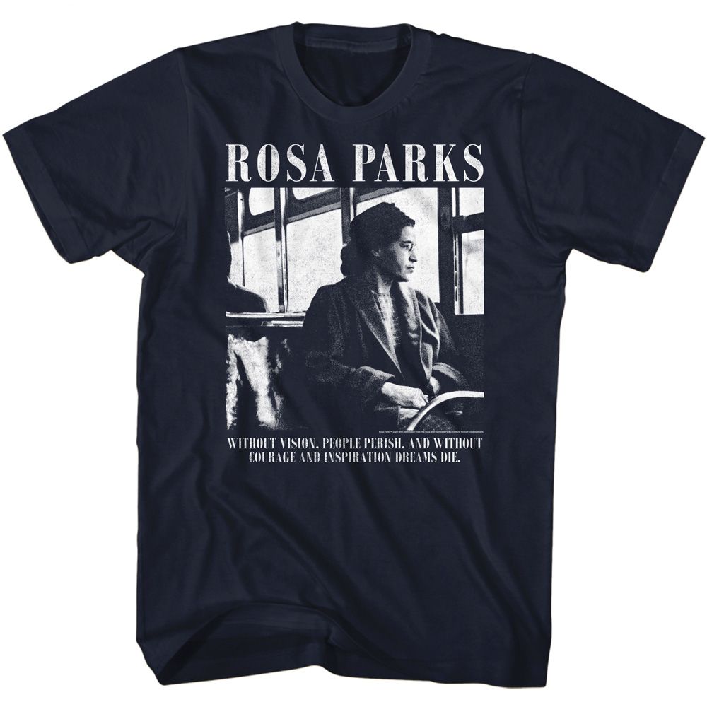 Rosa Parks T-Shirt Bleu Marine Vision et Courage