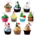 thumbnail image 1 of Decodeary 10pieces Christmas Classic Pattern Dessert Fork Festive Ambience For Cake Toothpicks Decorations 1Set, 1 of 6