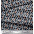 thumbnail image 3 of Soimoi Poly Georgette Fabric Leaves Small Decor Fabric Printed Yard 52 Inch Wide, 3 of 3