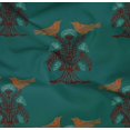 thumbnail image 4 of oneOone Organic Cotton Poplin Twill Fabric Bird & Tree Block Decor Fabric Printed BTY 42 Inch Wide, 4 of 4