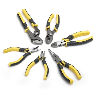 WorkPro Pliers Set -6 Piece,Long Nose,Diagonal,Slip Joint,Groove Joint,Mini Long Nose & Diagonal Pliers